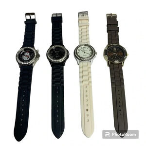 Lot of 4 large face watches, one Christmas themed the rest are basic watches